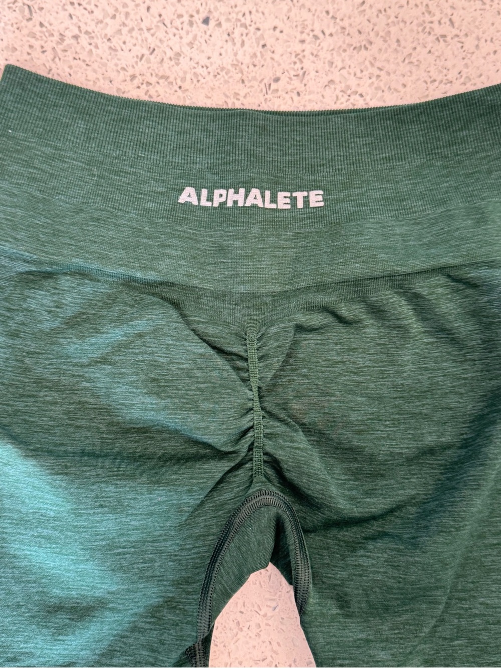 Alphalete Dark Green Seamless Leggings - Picture 2 of 3